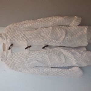 White knitted sweater